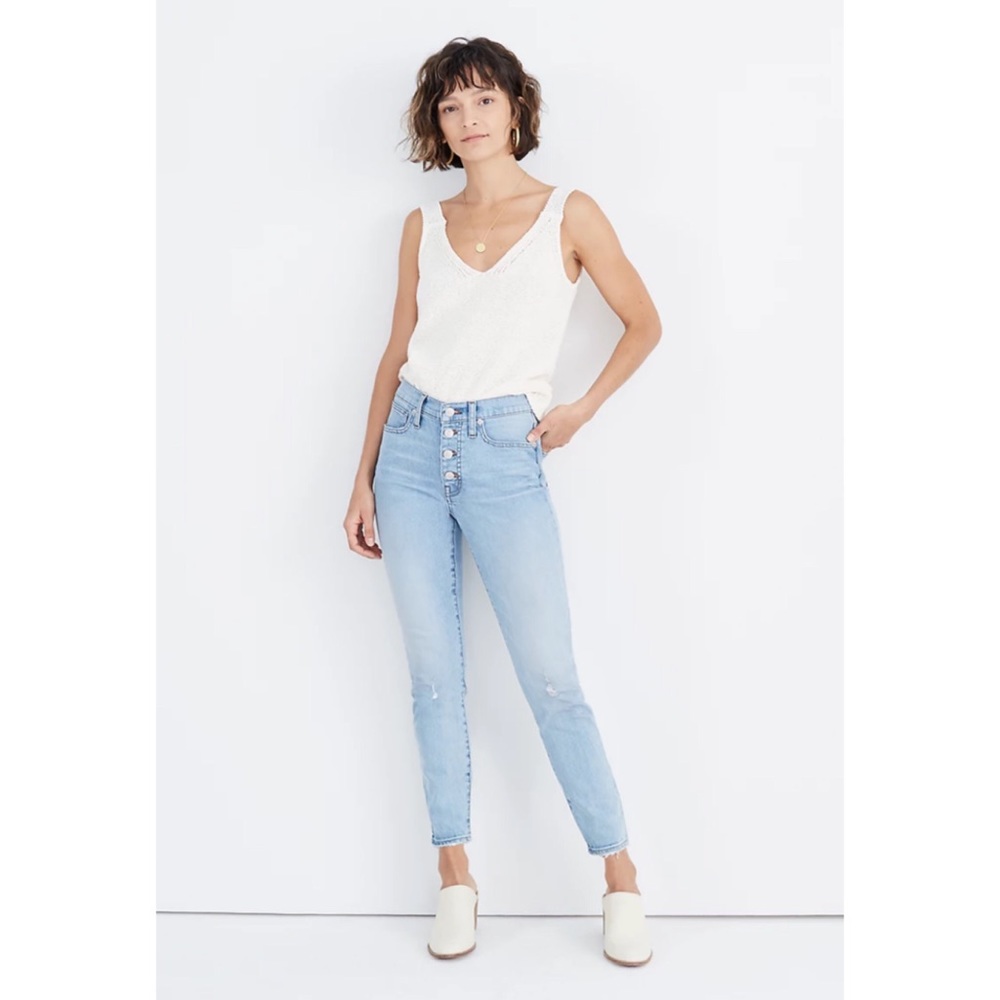 Madewell 9” Mid Rise Skinny Crop Jeans Ashbury
